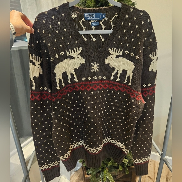 Polo Ralph Lauren Other - Polo Ralph Lauren Vintage Reindeer Moose Sweater Size XXL